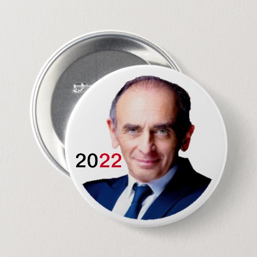 Badge rond 7.6 cm Zemmour 2022 缶バッジ (正面&裏面)