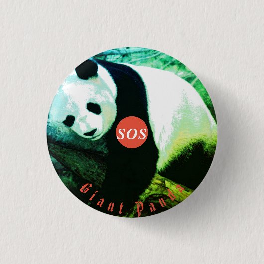 badge rond Panda 缶バッジ (正面)