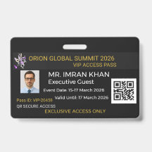 badge sécurité business badge corporate badge VIP!