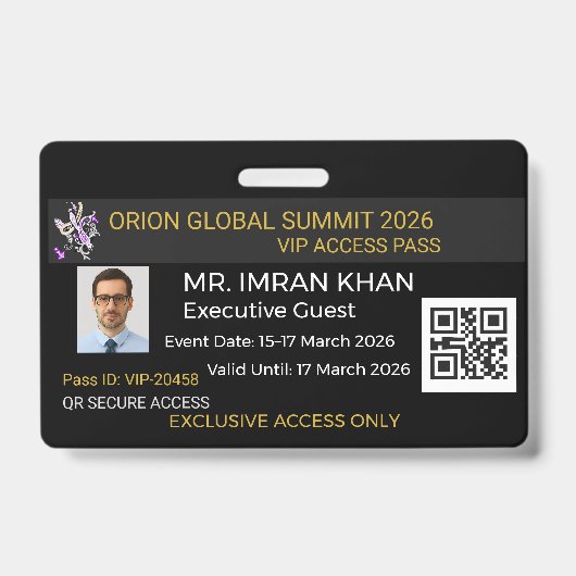 badge sécurité business badge corporate badge VIP! バッジ (表面)