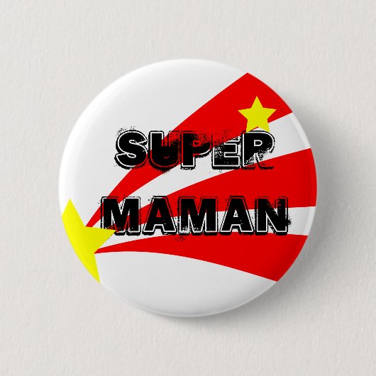Badge super maman 缶バッジ (正面)