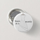 Badge témoin de la mariée 缶バッジ (正面&裏面)