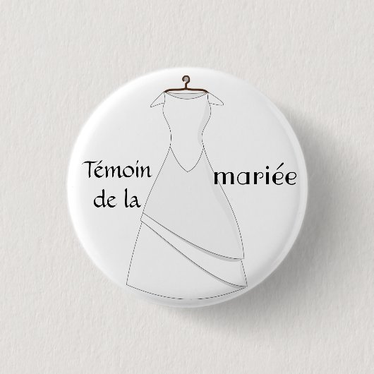 Badge témoin de la mariée 缶バッジ (正面)