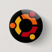 badge Ubuntu Linux 缶バッジ (正面)