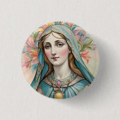 Badge Vierge Marie 缶バッジ (正面)