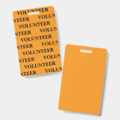 Badge - Volunteer バッジ (正面＆裏面)