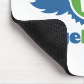 BadgeHungryの白いマウスパッド マウスパッド (コーナー)