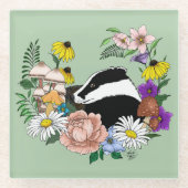 Badger ガラスコースター (正面)