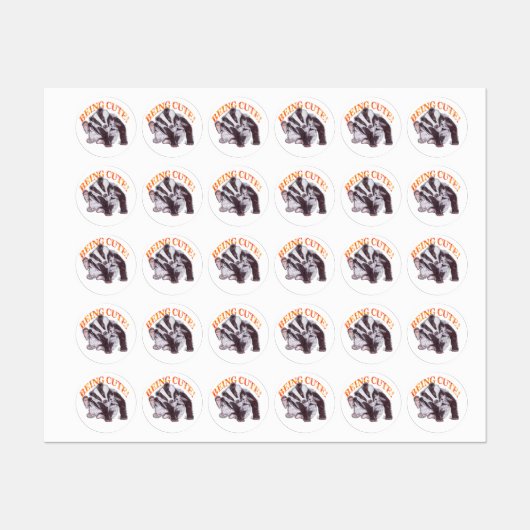 BADGER BEING CUTE ラベル (シート)