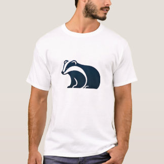 Badger Cute Minimalistシルエット自然野生動物 Tシャツ