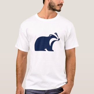 Badger Cute Minimalistシルエット自然野生動物 Tシャツ
