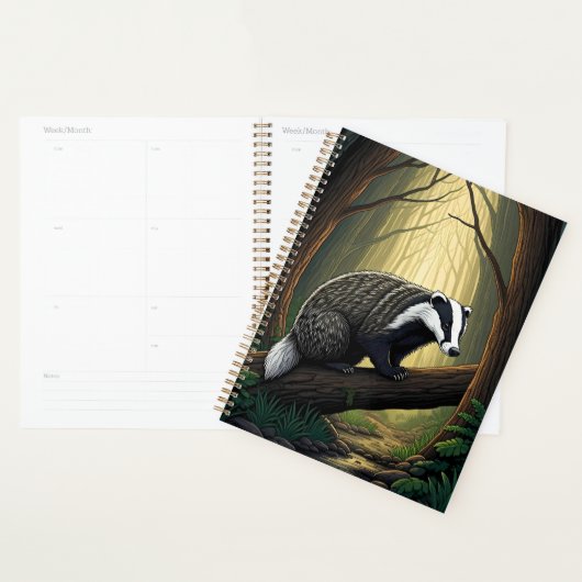 Badger in Enchanted Forest プランナー手帳 (ディスプレー)