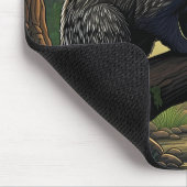 Badger in Enchanted Forest マウスパッド (コーナー)