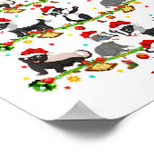 Badger Lights Xmas Santa Badger Christmas Tree  ポスター (角)