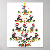 Badger Lights Xmas Santa Badger Christmas Tree  ポスター (正面)