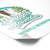 Badger Mountain Waterville Washington Skiロゴ フォトプリント (角)
