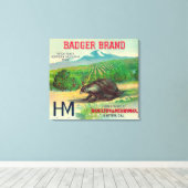 Badger Orange LabelExeter（カリフォルニア州） キャンバスプリント (インサイチュ (ウッドフロア))