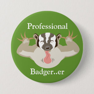 Badger_Professionalの悩ますアナグマ…えー 缶バッジ