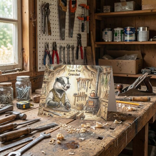 Badger Tool Shed Workshop | Grandad カード