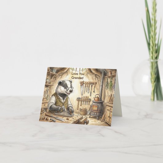 Badger Tool Shed Workshop | Grandad カード (正面)