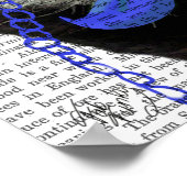 Badger with Blue Top Hat and Moustache ポスター (角)