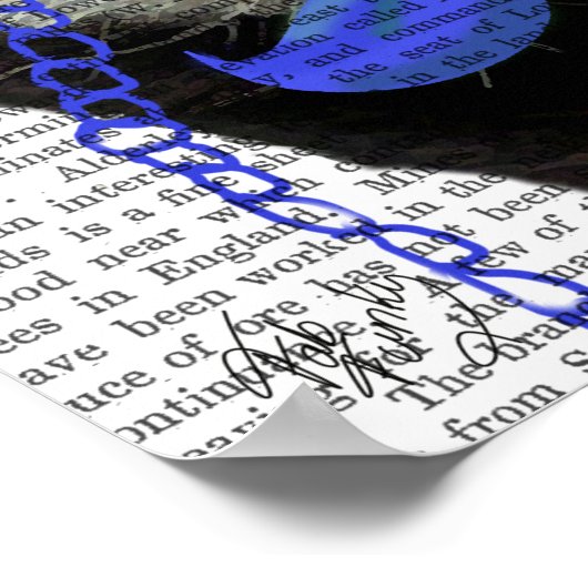 Badger with Blue Top Hat and Moustache ポスター (角)