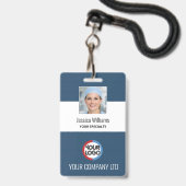 badges business personnel staff employee バッジ (ストラップ付き表面)