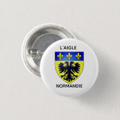 Badges, Ecussons & Pin's - Blason de L'Aigle 缶バッジ (正面&裏面)