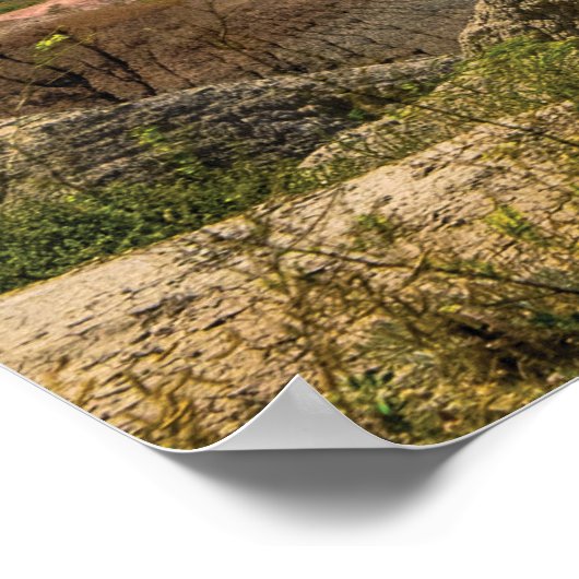 Badlands Landscape Poster with Quote ポスター (角)