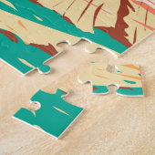 Badlands National Park Landscape Vintage  ジグソーパズル (側面)