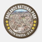 Badlands National Park Mountains Landscape マグネット (正面)