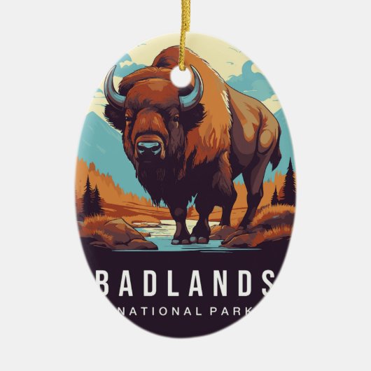 BADLANDS NATIONAL PARK ORNAMENT セラミックオーナメント (正面)