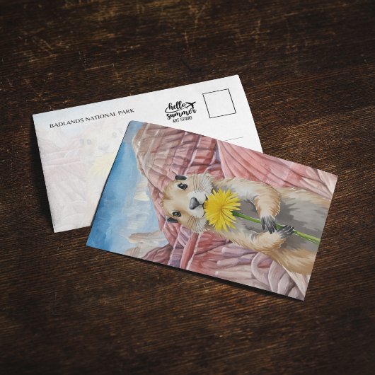 Badlands National Park Prairie Dog Postcard 招待状