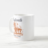 Badlands National Park Retro Bison コーヒーマグカップ (正面左)