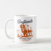Badlands National Park Retro Bison コーヒーマグカップ (左)