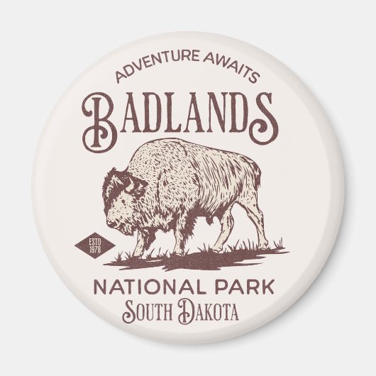 Badlands National Park South Dakota マグネット (正面)