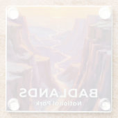 Badlands National Park South Dakota Painting ガラスコースター (裏面)