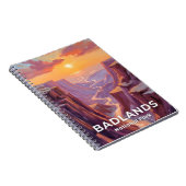 Badlands National Park South Dakota Painting ノートブック (右側)