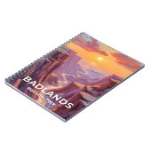 Badlands National Park South Dakota Painting ノートブック (左側)