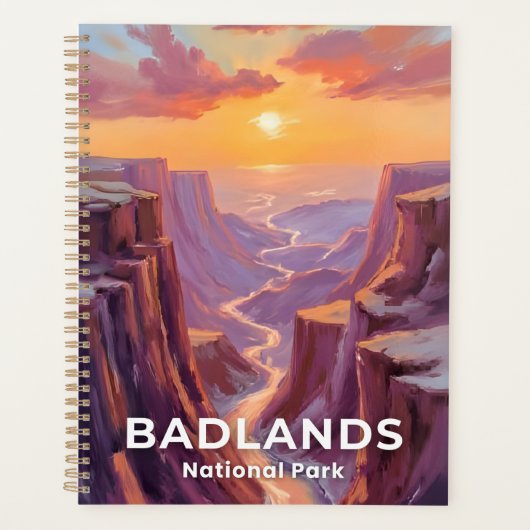 Badlands National Park South Dakota Painting プランナー手帳 (正面)