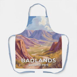 Badlands National Park South Dakota Travel Art エプロン