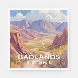 Badlands National Park South Dakota Travel Art スタンダードランチョンナプキン