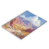 Badlands National Park South Dakota Travel Art ノートブック (左側)