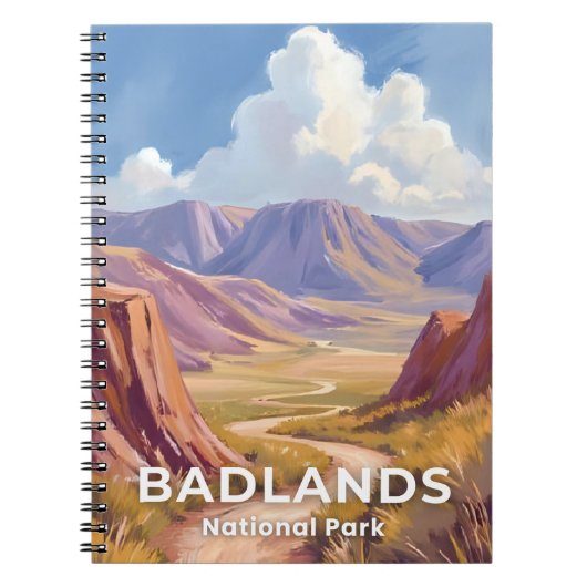 Badlands National Park South Dakota Travel Art ノートブック (正面)