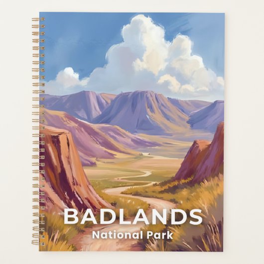 Badlands National Park South Dakota Travel Art プランナー手帳 (正面)