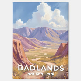 Badlands National Park South Dakota Travel Art マグネット