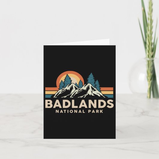 Badlands National Park Souvenir Hiking Camping Out カード (正面)