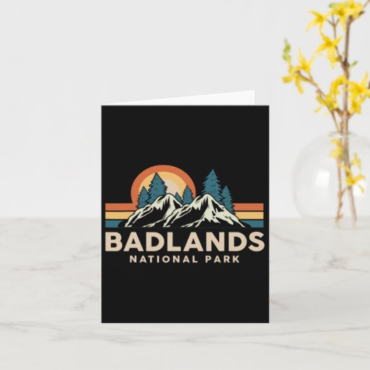 Badlands National Park Souvenir Hiking Camping Out カード (黄色い花)