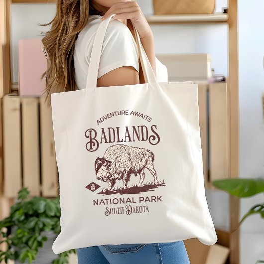 Badlands National Park Vintage Landscape トートバッグ