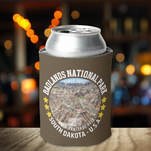Badlands National Park Vintage Landscape 缶クーラー